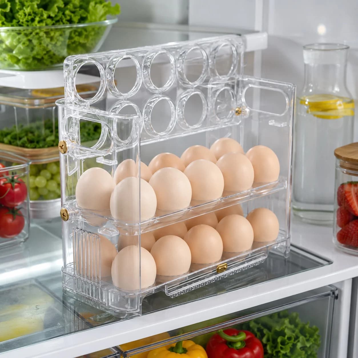Contenedor Organizador de Huevos para 30 Unidades – Transparente