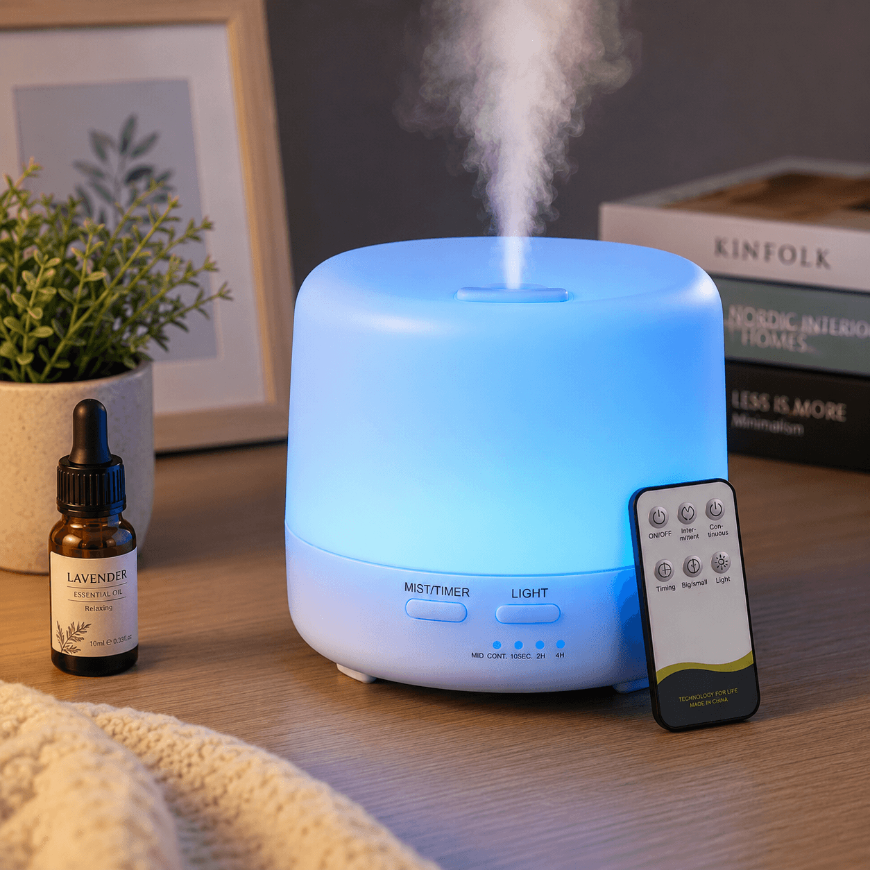 Humidificador Masmelo 300 ml con Luz LED