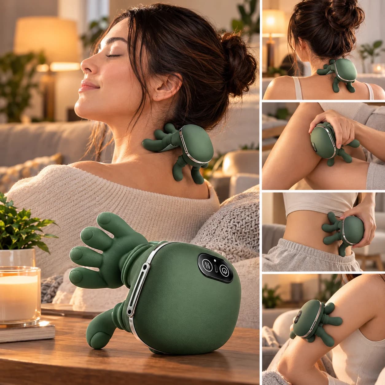 Masajeador Eléctrico para Cuello y Hombros – Mini Profundo Portátil 