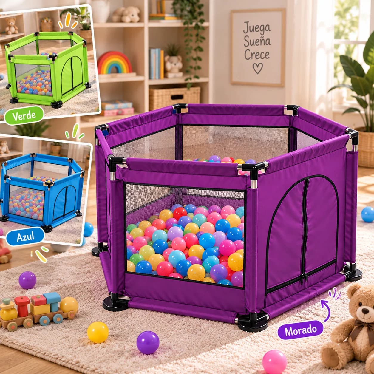 Piscina de Pelotas Infantil – Incluye 30 Pelotas