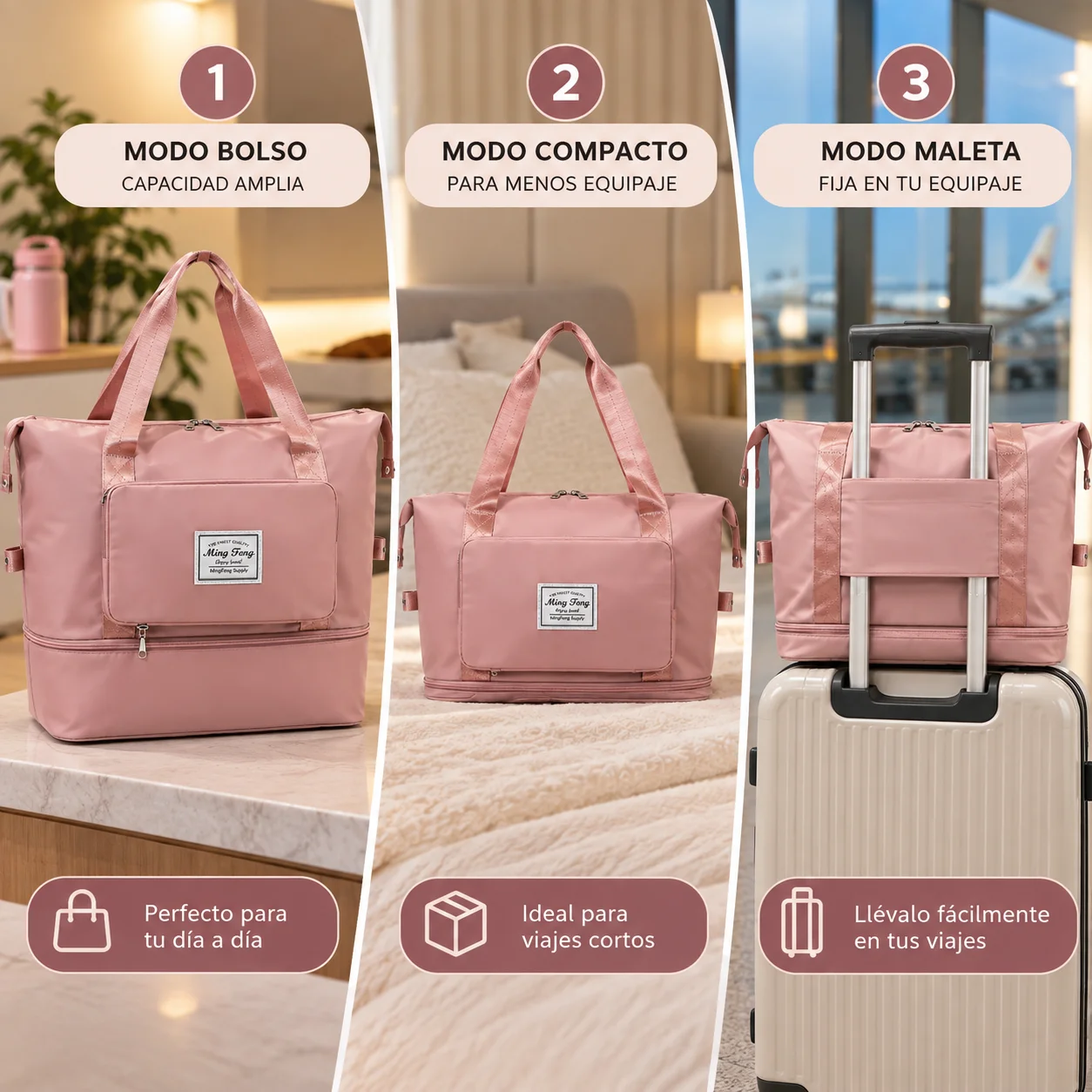 Bolso expandible viajero