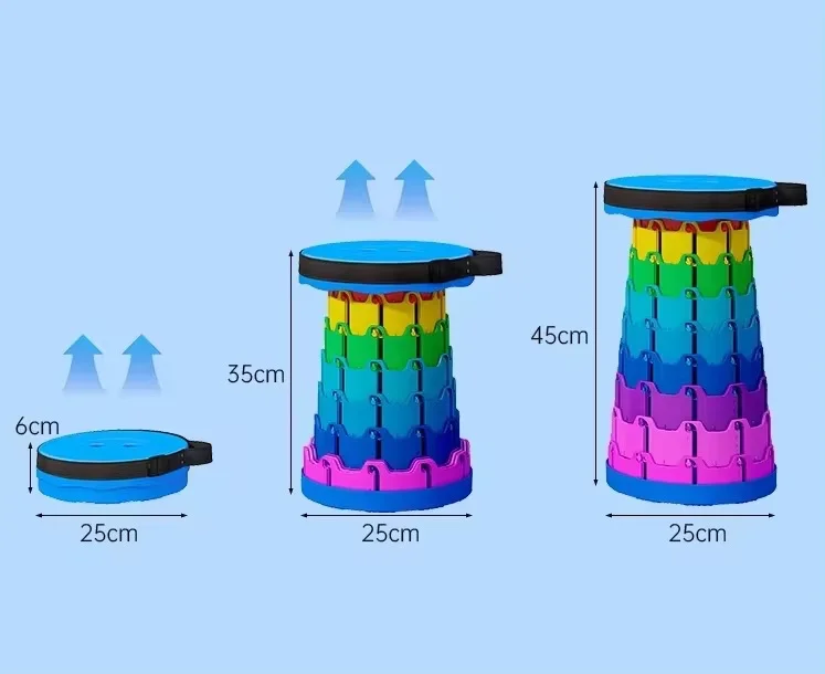 Silla retráctil portátil – práctica y fácil de transportar