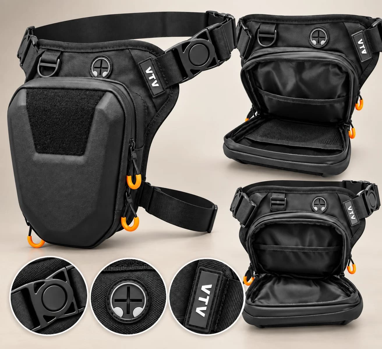 Bolso ajustable para cintura y pierna – práctico y versátil