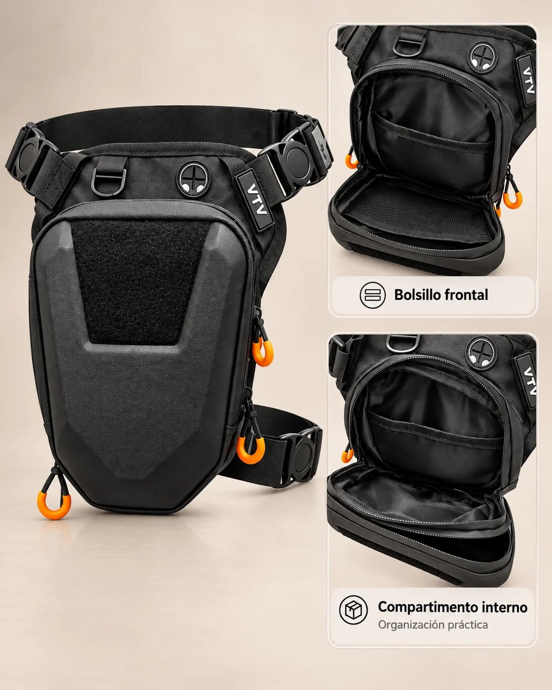 Bolso ajustable para cintura y pierna – práctico y versátil