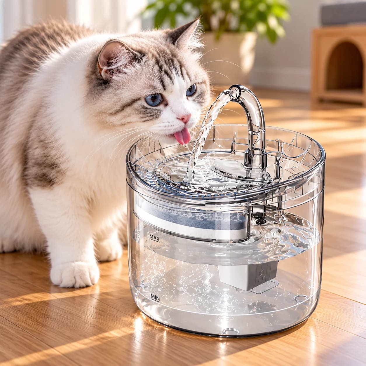 Fuente de agua para mascotas – bebedero USB 1.8 L