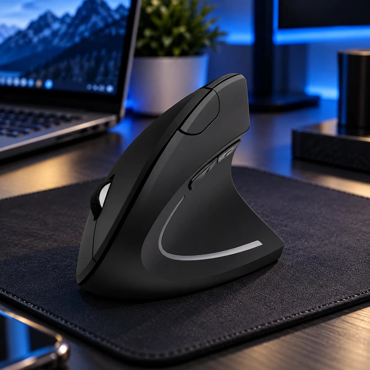 Mouse inalámbrico vertical recargable – diseño ergonómico 2.4 GHz