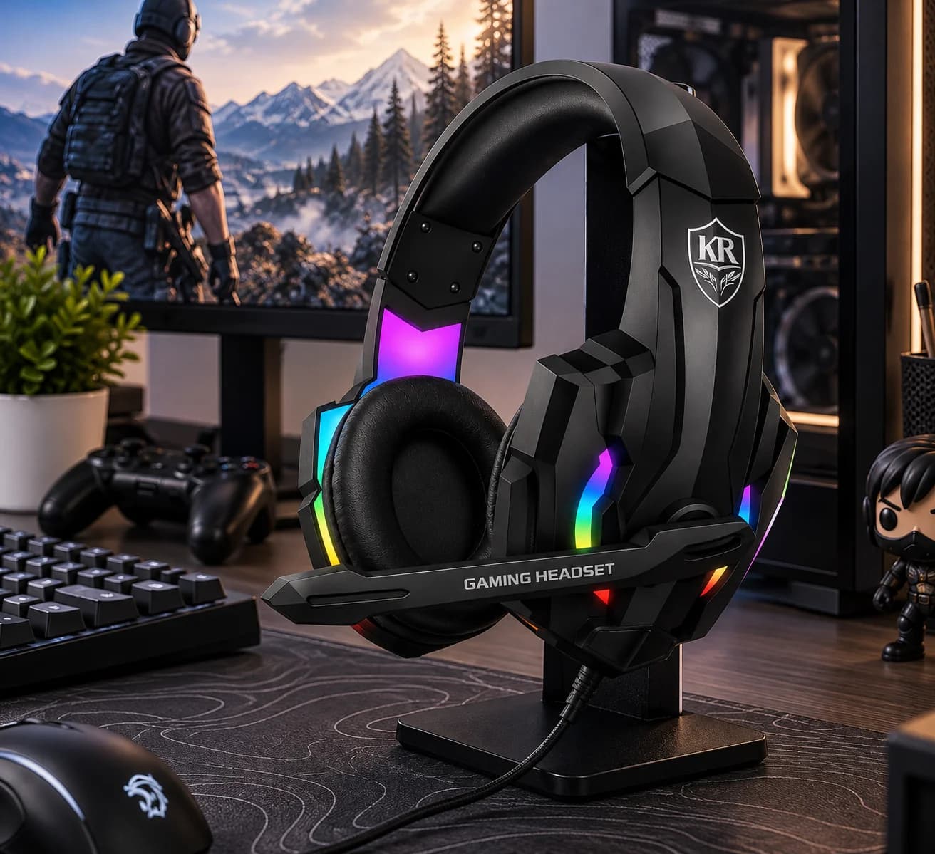 Audífonos diadema gamer Kotion G9000 con micrófono