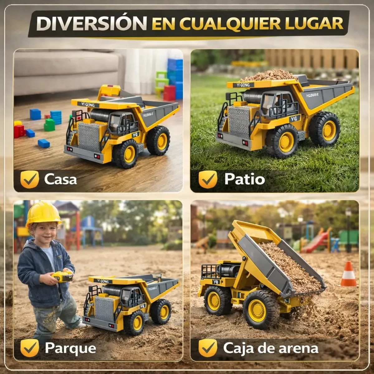 Camión volqueta a control remoto