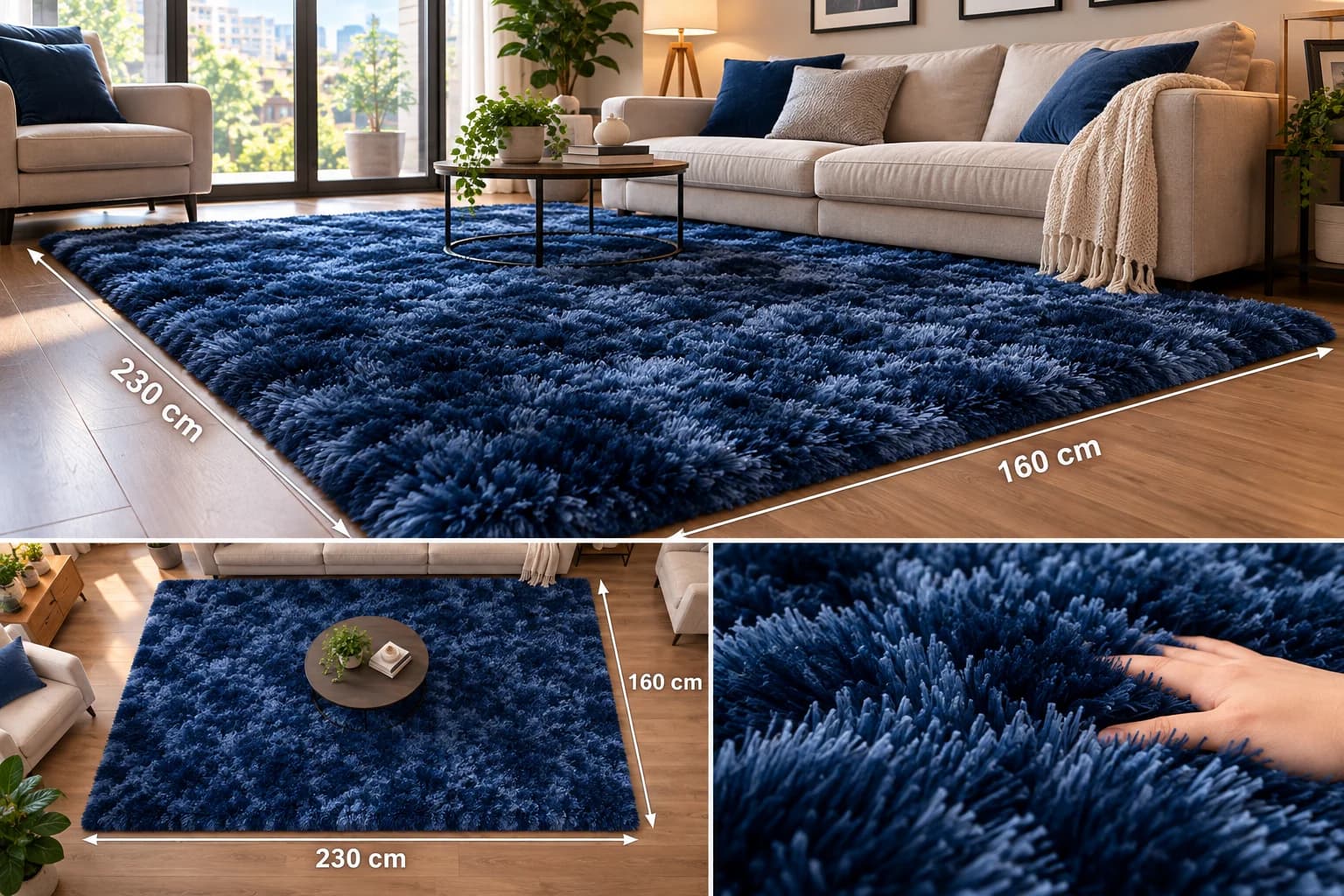 Alfombra para sala 230 x 160 cm