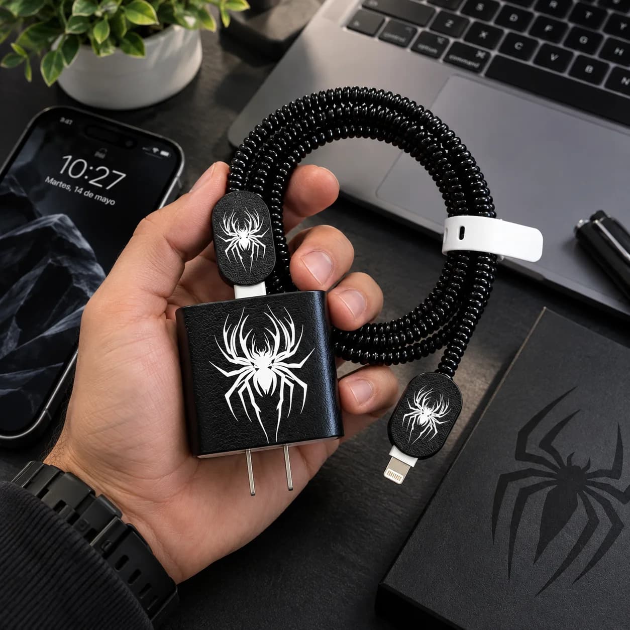 Kit protector de cargador con diseño para hombre