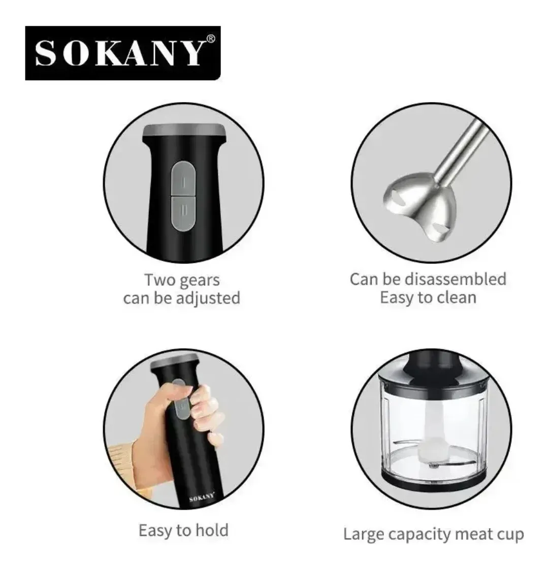 Batidora de inmersión Sokany 5 en 1 SK-1714-5
