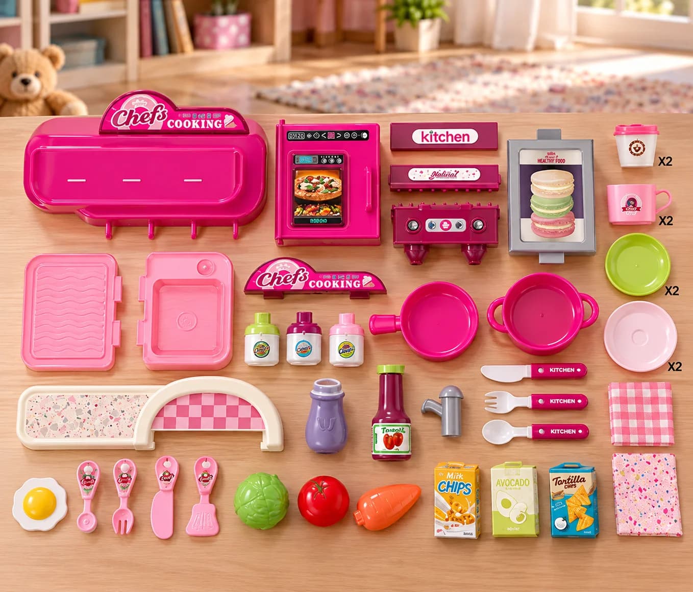 Juego maleta de cocina infantil 3 en 1