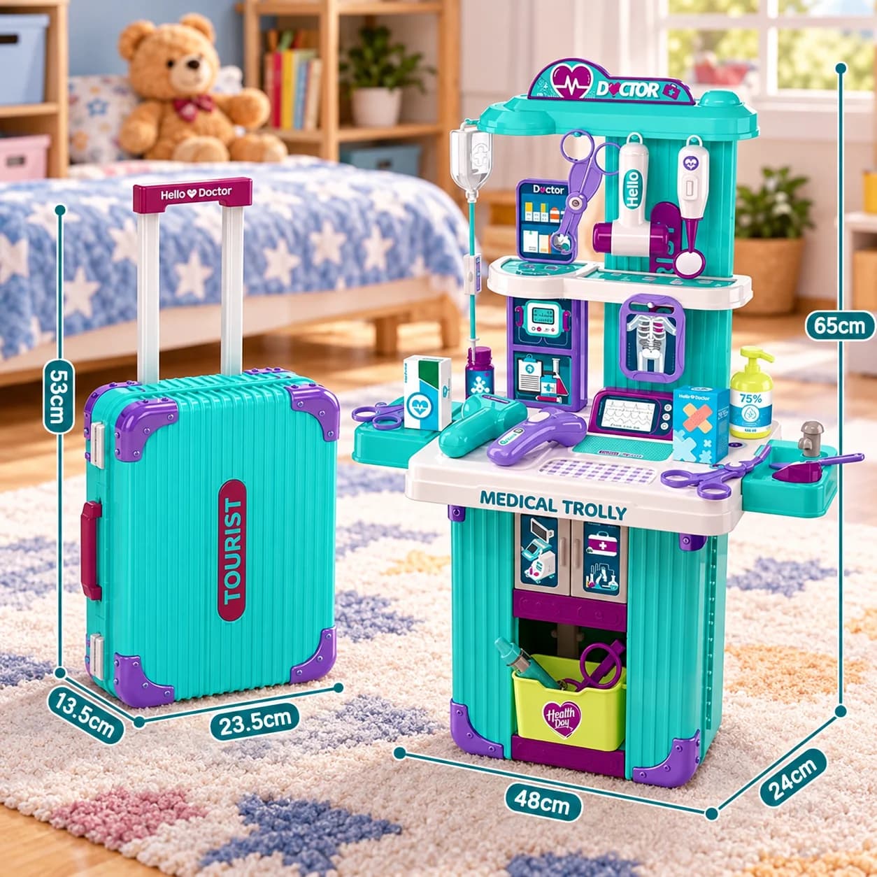Juego maleta doctor 3 en 1 infantil
