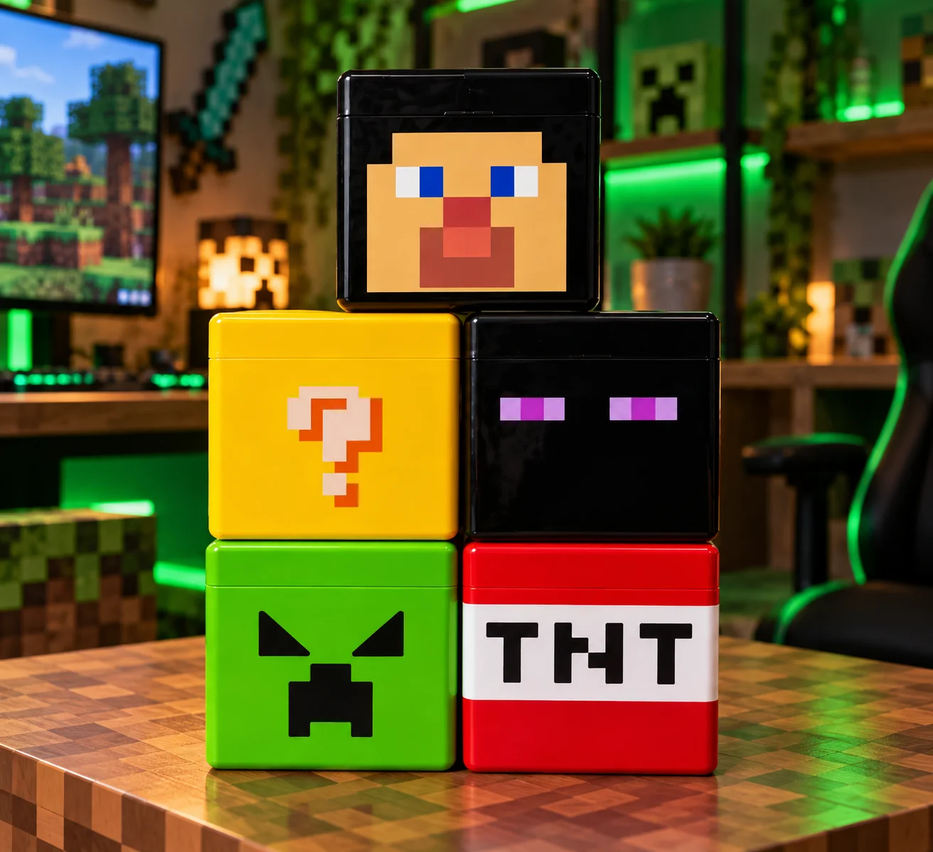 Minecraft x 312 piezas – set de construcción magnética