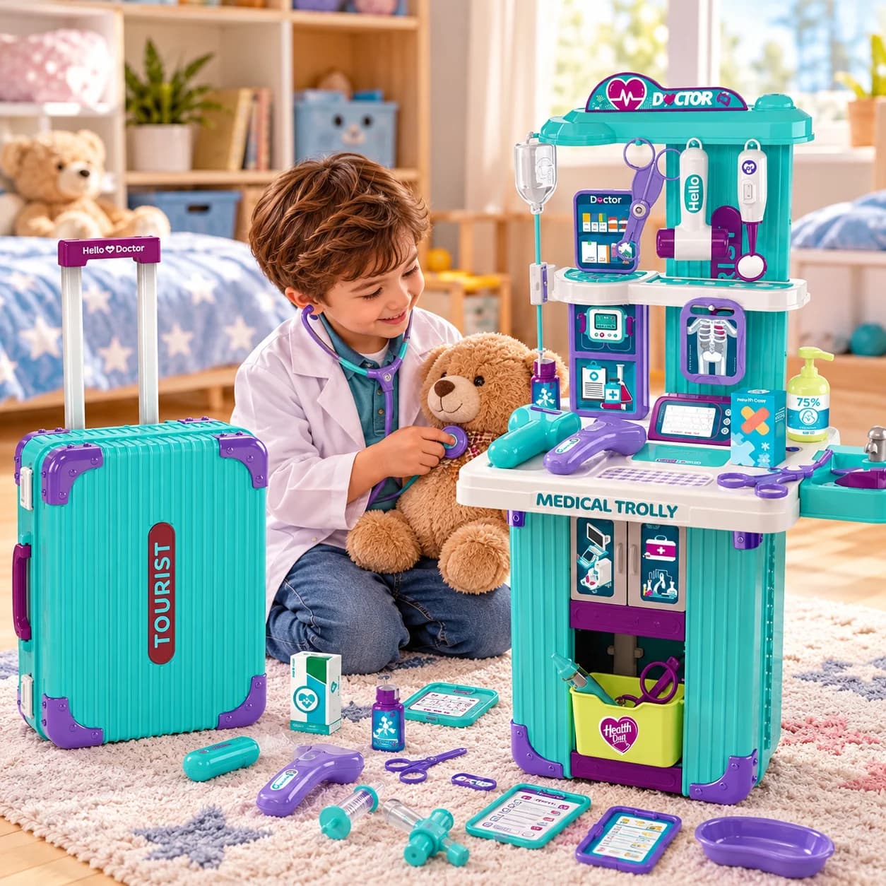 Juego maleta doctor 3 en 1 infantil